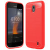Flexi Slim Carbon Fibre Case for Nokia 1 - Brushed Red